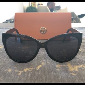 Tory Burch Havana Grey Lens Cat Eye Sunglasses